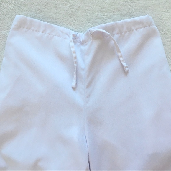 White Medical Work Scrubs Pants Bottoms - Picture 5 of 14
